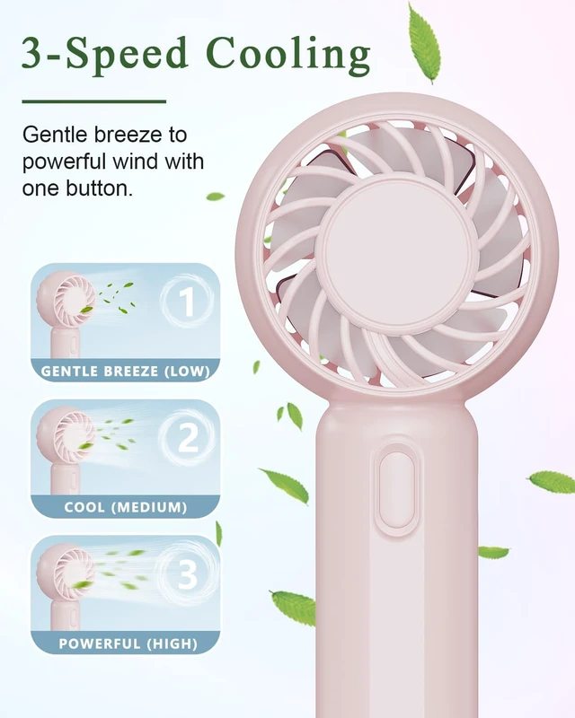 Alt view image 4 of 7 - 12 Pack Mini Fans, USB Rechargeable, Wedding Favors, Blush
