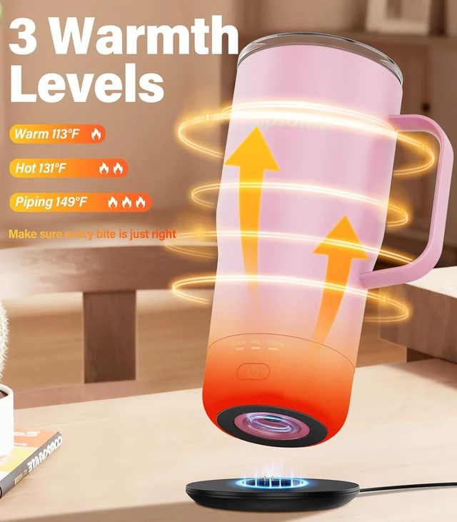 Alt view image 2 of 7 - Supsonic Heated Coffee Mug, 20oz Electric Temperature Control Cup (S3)