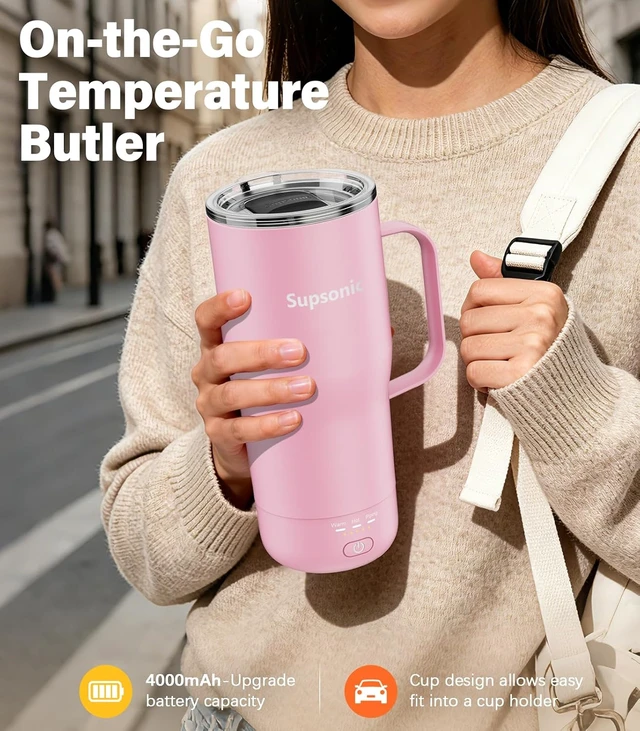 Alt view image 4 of 7 - Supsonic Heated Coffee Mug, 20oz Electric Temperature Control Cup (S3)