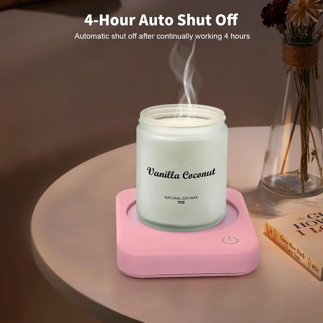 Alt view image 5 of 7 - Coffee Mug Warmer, VOBAGA 4 Hours Auto Shut-Off Coffee Warmer Plate for Office Home Desk Use with 3 Temperature Settings, Electric Cup Warmer for Cocoa,Tea, Milk, Water, Pink (No Cup)
