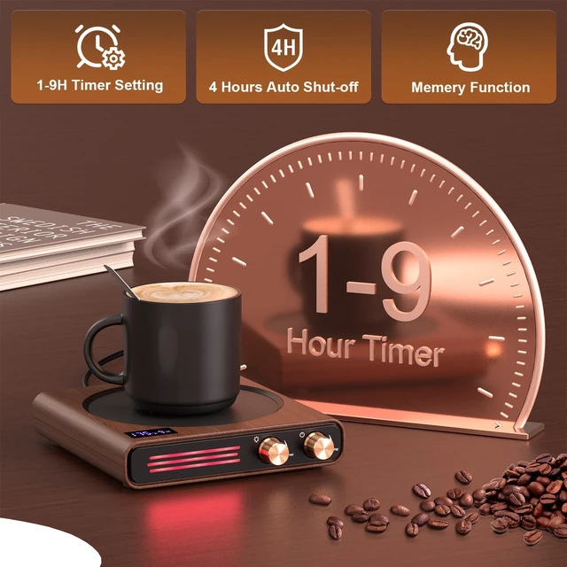 Alt view image 6 of 7 - CEROBEAR Coffee Mug Warmer, 9 Tempreture Settings Coffee Warmer for Desk with Auto Shut Off, Smart Candle Warmer with LED Lights, Beverage Tea Water Milk Warmer for All Cups and Mugs