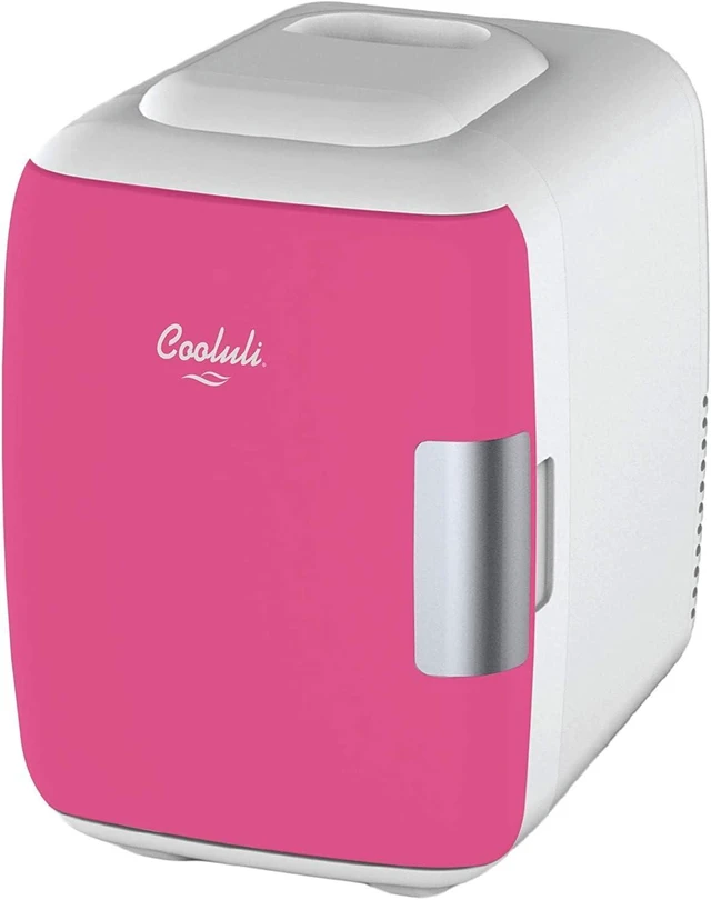 Main image of Cooluli Mini Fridge Electric Cooler and Warmer (4 Liter / 6 Can): AC/DC Portable Thermoelectric System w/Exclusive On the Go USB Power Bank Option (Fuchsia)