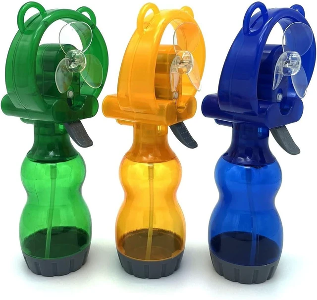Main image of Water Misting Fan Portable Handheld Spray Fans Battery Operated for Outdoor Cooling- Set of 3 (Blue/Green/Yellow)