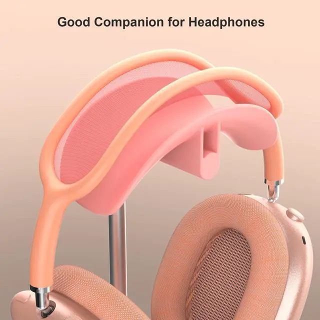 Alt view image 3 of 7 - Headphone Stand, Headset Holder with Solid Base for Desk, Compatible with AirPods Max, Beats, Bose, B&O, Sony, Sennheiser, Gaming, etc (Pink)