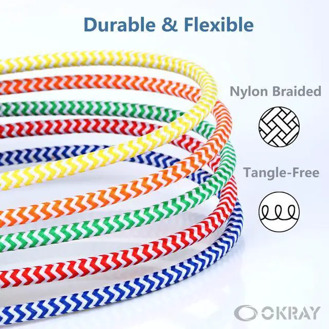 Alt view image 5 of 7 - 10-Pack Short Micro USB Cable 1ft USB-A to Micro USB Fast Charge Cord