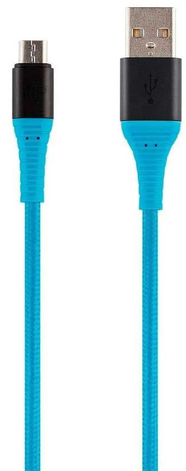 Main image of USB 2.0 Micro B to Type-A Charge & Sync Cable - Kevlar/Nylon-Braid, 6 Feet, Blue - AtlasFlex Series