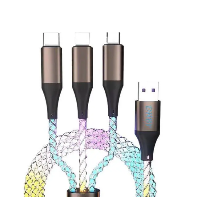 Alt view image 7 of 7 - Dynamic RGB USB Extension Hub (3-in-1) - High-Speed Data Transmission and Charging Port for laptops, Supports Fast Charging, and Features Colorful Lighting Effects