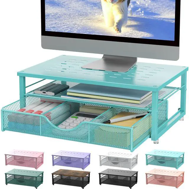 Main image of Computer Monitor Stand Riser with Drawer