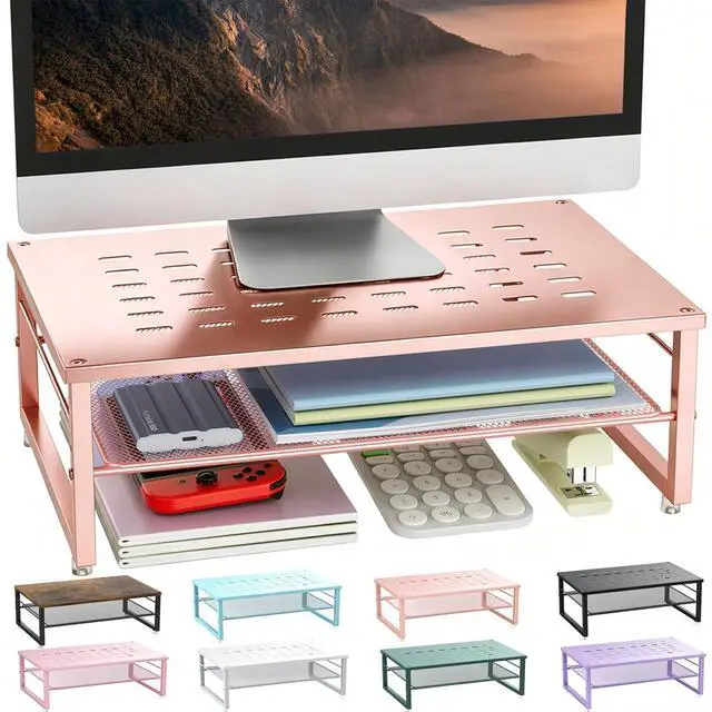 Main image of 2-Tier Metal Monitor Stand Riser