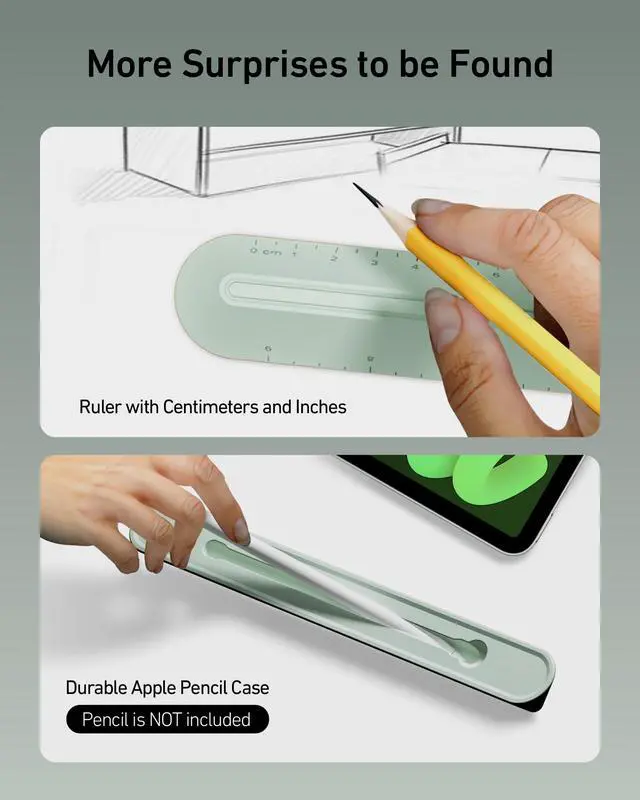 Alt view image 6 of 6 - 3 in 1 Silicone Laptop Stand, Keyboard Riser for Ergonomic Typing/Reading, Portable Laptop Cooling Stand, for Home Office School and Travel, Oval Base, Macaron Green