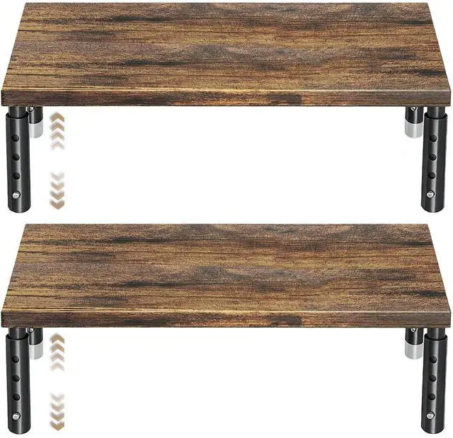 Main image of Adjustable Wood Computer Monitor Stand Riser for Desk, Office Desk Organizer and Accessories for Monitor, Laptop, PC, Printer, Office Desk Accessories Workspace Organizer for Home Office Supplies