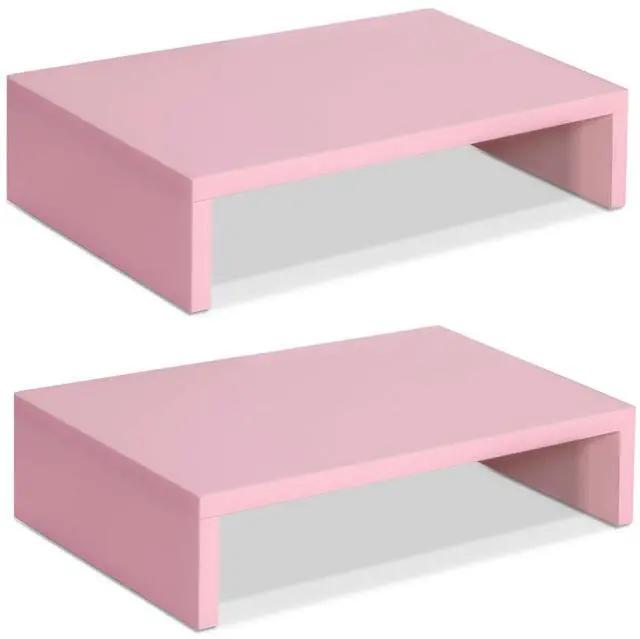 Main image of Pink Monitor Stand Riser - 2 PackS, Wood