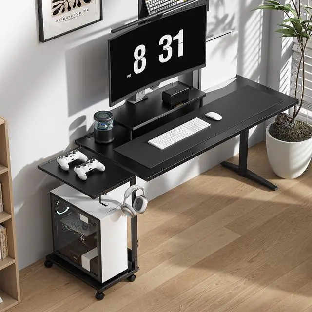 Alt view image 2 of 7 - Computer Tower Stand, Height-Adjustable PC Stand