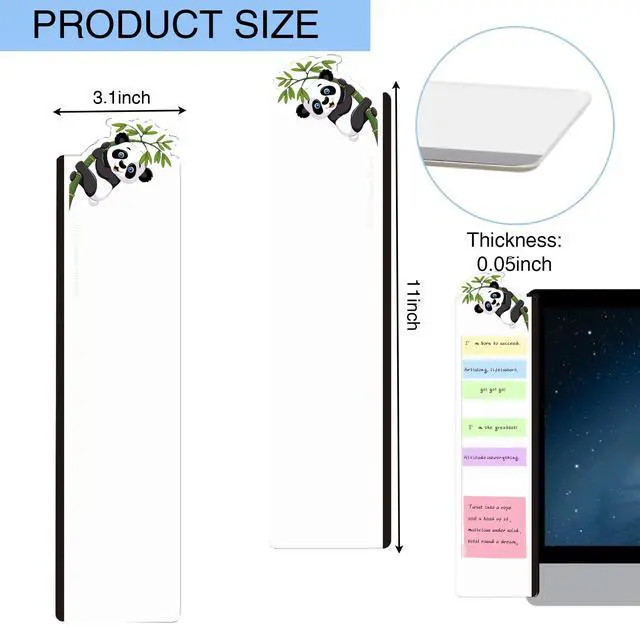 Alt view image 2 of 6 - Office Desk Accessories 2pcs Multifunction Computer Monitor Memo Board - Transparent Computer Side Panel Memo Creative Monitor Side Panel Suitable for Office Home Desktop (Monitor Memo Board 15)