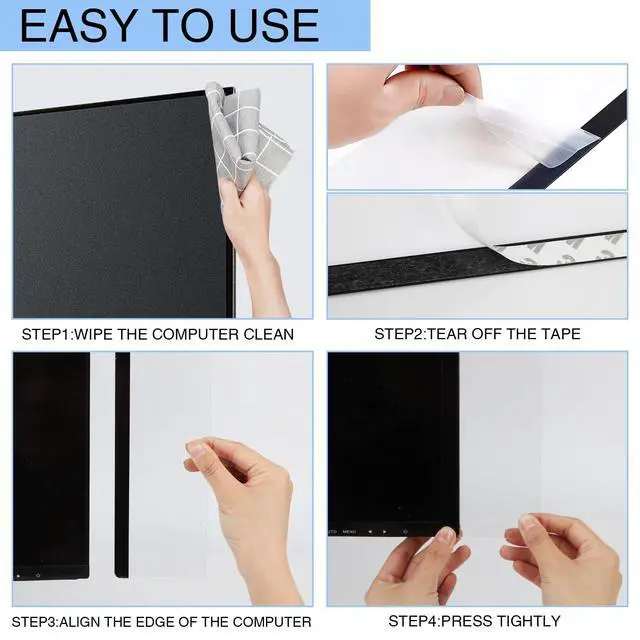 Alt view image 5 of 6 - Office Desk Accessories 2pcs Multifunction Computer Monitor Memo Board - Transparent Computer Side Panel Memo Creative Monitor Side Panel Suitable for Office Home Desktop (Monitor Memo Board 15)