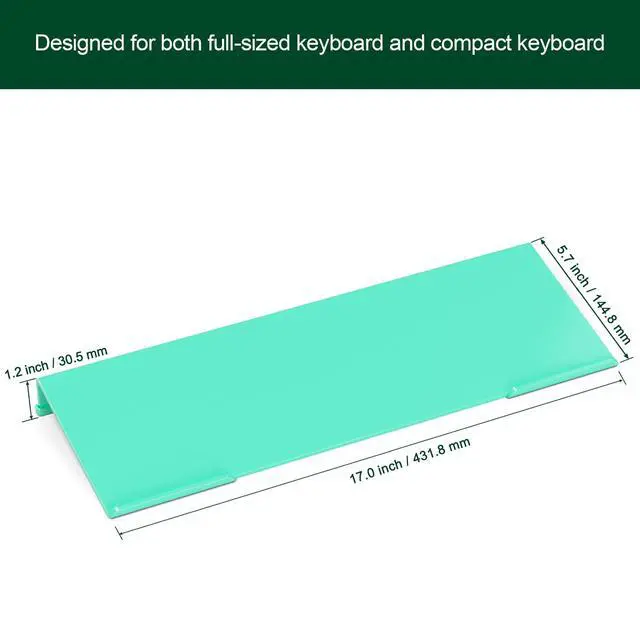 Alt view image 2 of 7 - Computer Keyboard Stand Holder - Ergonomic Acrylic Keyboard Stand for Desktop Comfortable Keyboard Tray Riser with Silicone Anti-Slip Strip for Home School Office Desk Accessory, Green