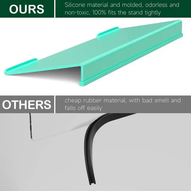 Alt view image 4 of 7 - Computer Keyboard Stand Holder - Ergonomic Acrylic Keyboard Stand for Desktop Comfortable Keyboard Tray Riser with Silicone Anti-Slip Strip for Home School Office Desk Accessory, Green