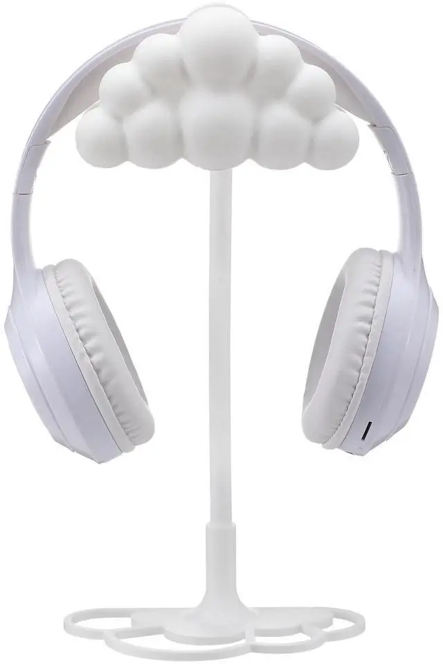 Main image of Cloud Headphone Stand 3D White Cloud Cute Headphone Decor for Gamer Room Office Desk Gaming Gifts for Women Girlfriend Office Worker