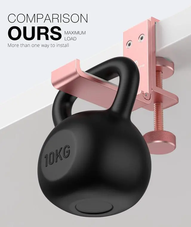 Alt view image 3 of 7 - Foldable Headphone Stand and Hook Aluminum Headset Holder Clamp Mount Under Desk, Universal Fit for Gaming Headphones, Space-Saving Hanger Organizer