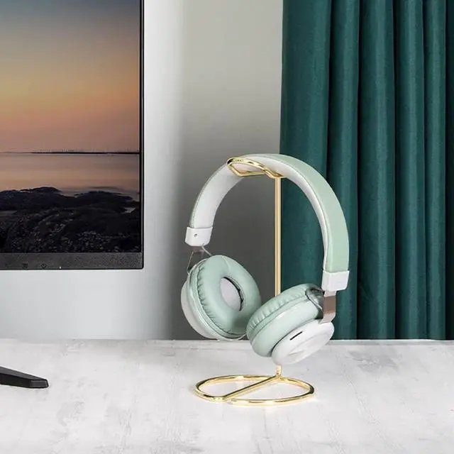 Alt view image 3 of 5 - Metal Headphone Stand Desktop Headset Holder Tabletop Earphone Stand Gaming Headphones Rack Music Headphones Hanger for Orgnizing