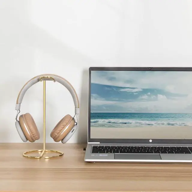Alt view image 4 of 5 - Metal Headphone Stand Desktop Headset Holder Tabletop Earphone Stand Gaming Headphones Rack Music Headphones Hanger for Orgnizing