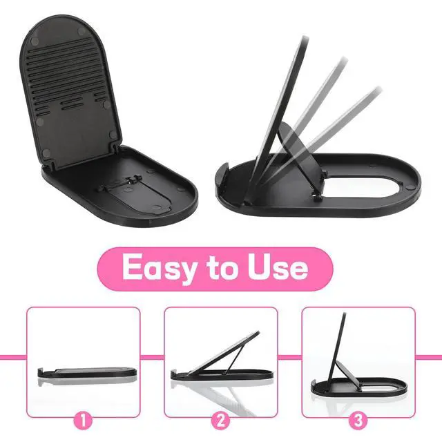 Alt view image 5 of 7 - 6PCS Foldable Phone Stand - Colorful Desk Office Cell Phone Holder, Mobile Tablet Holder for Airplane Headphone, Essential CellPhone Accessories, Portable Versatile Stand for Travel(6 Colors)