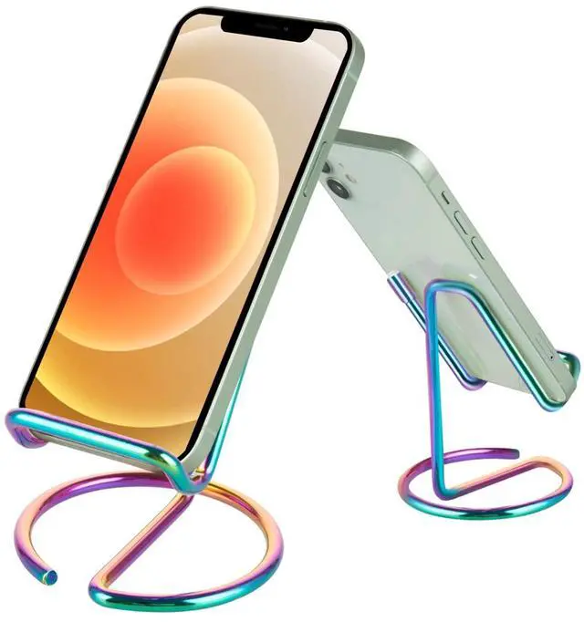 Main image of Cell Phone Stand for Desk, Rainbow Cell Phone Holder Desk Accessories