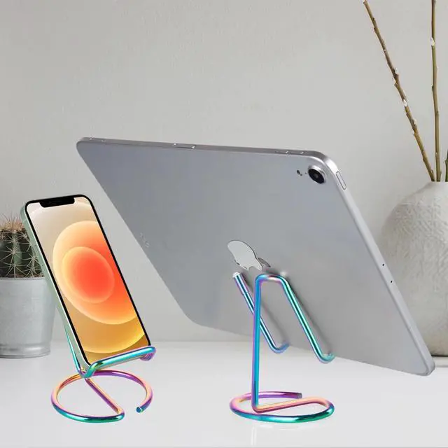 Alt view image 3 of 7 - Cell Phone Stand for Desk, Rainbow Cell Phone Holder Desk Accessories