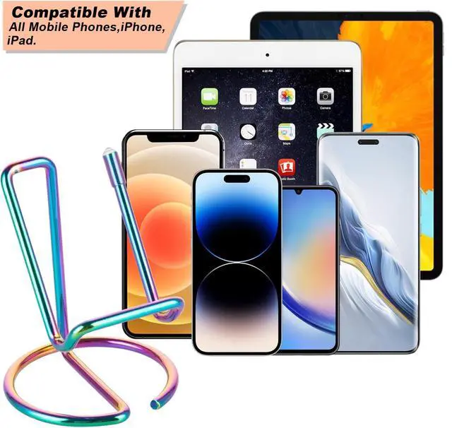 Alt view image 7 of 7 - Cell Phone Stand for Desk, Rainbow Cell Phone Holder Desk Accessories