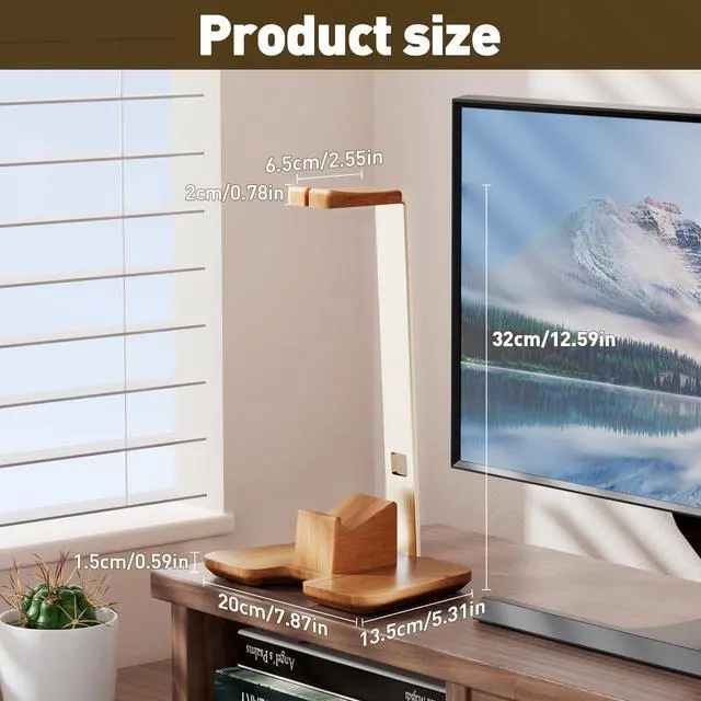 Alt view image 6 of 7 - Controller and Headphone Stand for Desk Gaming Desk Accessories Controller and Headphone Holder Headset Holder Headset Stand