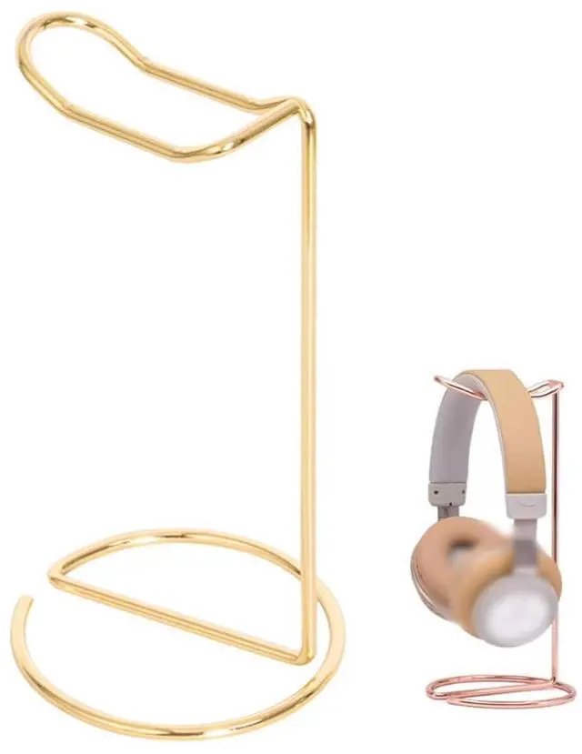 Main image of Metal Headphone Stand Headset Bracket Holder,Iron Earphone Display Rack Hanger for Gaming Room Working Table (Gold)