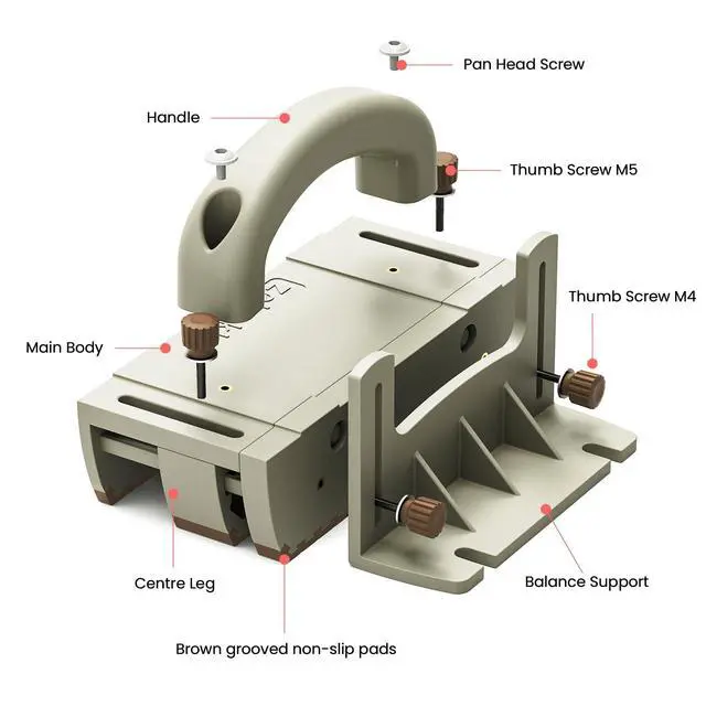 Alt view image 2 of 6 - Push Block for Table Saws, Router Tables, Band Saws & Jointers - Cuts Safe - Easy to Assembly