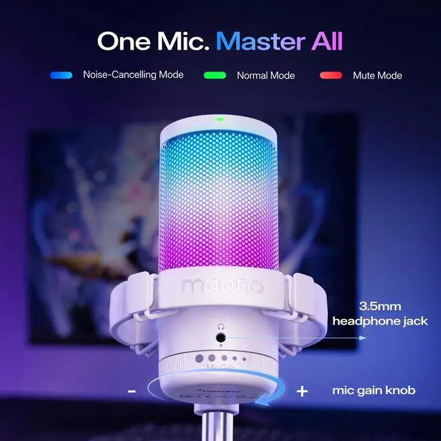 Alt view image 5 of 7 - DGM20S USB Microphone for PC with Clear Voice & Noise Reduction