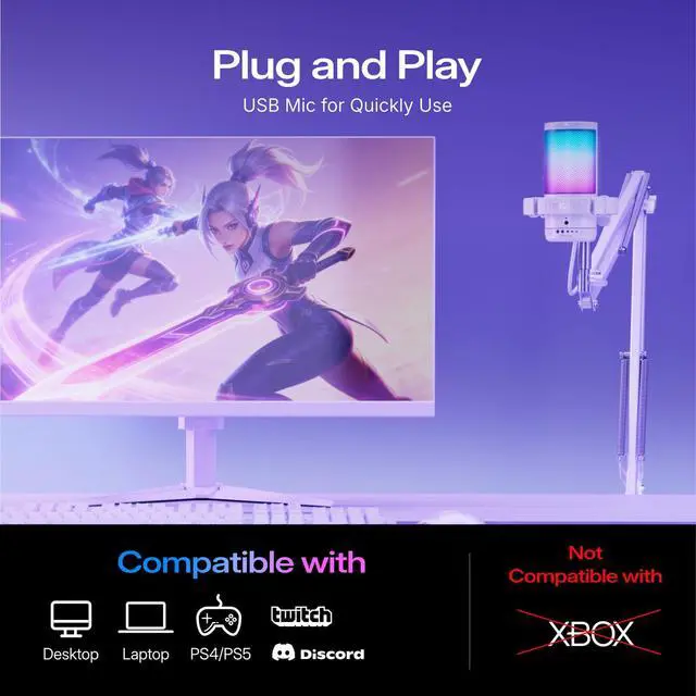 Alt view image 7 of 7 - DGM20S USB Microphone for PC with Clear Voice & Noise Reduction