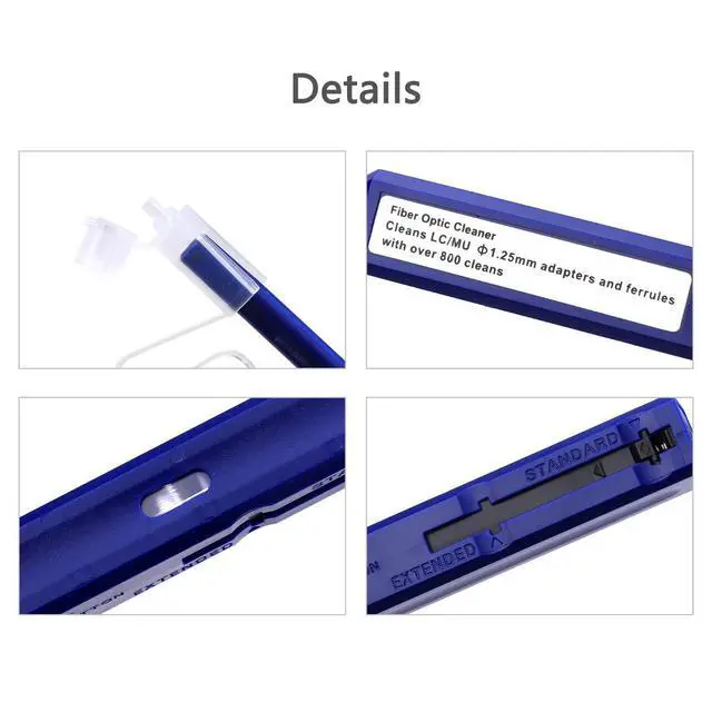 Alt view image 3 of 7 - Fiber Optic Cleaner Equipment Connector End Face Cleaning Pen for 1.25mm LC/MU Connectors Cleaner Tools Blue