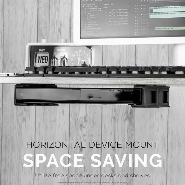 Alt view image 7 of 7 - Screwless 1.5" Wide Horizontal Cable Box Mount, Modem, Router, Mesh, Streaming Media Devices & More | Mount Horizontally Any Device upto 1.5" Wide & 4lb, Strong VHB Adhesive, No Tools by Brainwavz