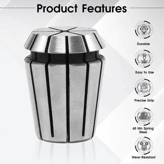 Alt view image 4 of 6 - ER25 3/16" Spring Collet, 65Mn Spring Steel Precision Router Collet for CNC, Milling, Engraving & Lathe Tool Holding