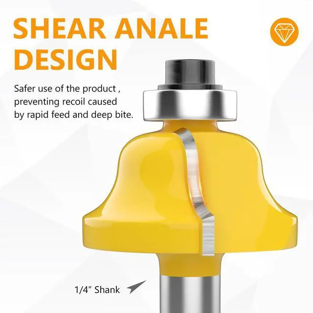 Alt view image 4 of 7 - 24A Pieces Router Bits 1/4 Inch Shank Router Bit Set Tungsten Carbide Tipped Router Bit for Beginners and Professional Woodworkers with Aluminum Alloy Storage Box - Woodworking Tools