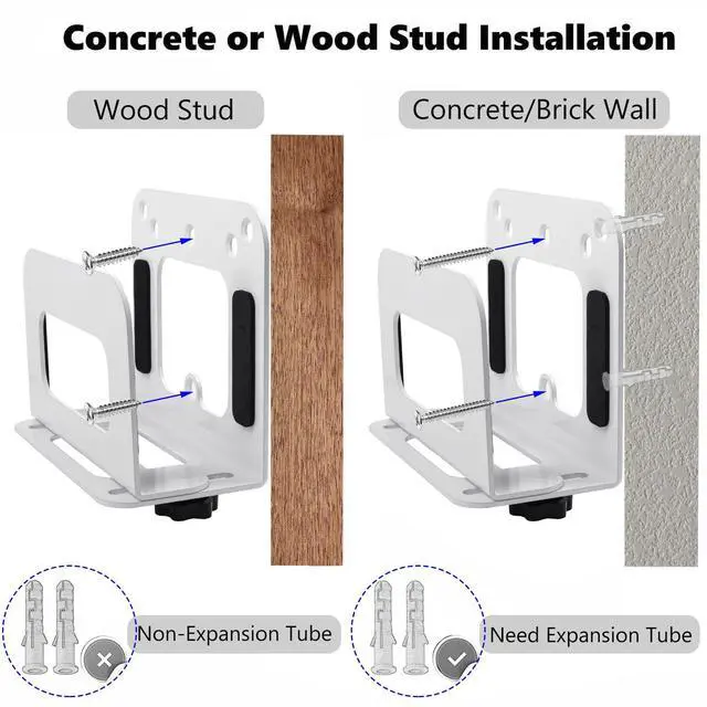 Alt view image 6 of 7 - Adjustable Cable Box Wall Mount Or VESA Mount Behind The Monitor, for Mac mini,Switch,Roku,Mini PC,Routers, DVD Players, Streaming Media Player and More (Thickened Metal)