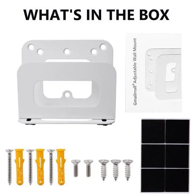 Alt view image 7 of 7 - Adjustable Cable Box Wall Mount Or VESA Mount Behind The Monitor, for Mac mini,Switch,Roku,Mini PC,Routers, DVD Players, Streaming Media Player and More (Thickened Metal)