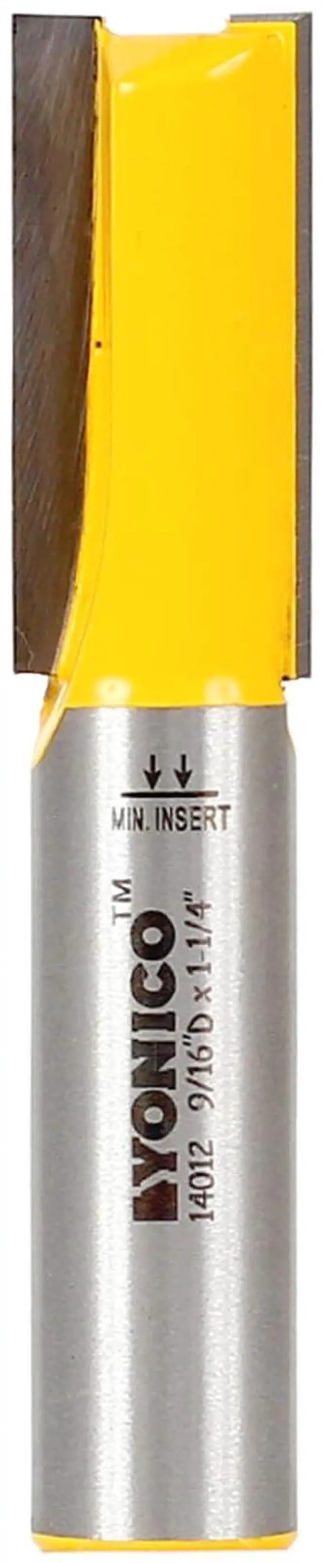 Main image of YONICO Straight Router Bits 9/16-Inch Diameter X 1-1/4-Inch Height 1/2-Inch Shank 14012