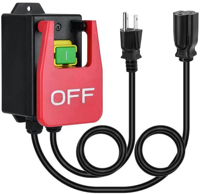 Main image of 110V Single Phase On/Off Switch, Ortis Router Table Switch with Large Stop Sign Paddle Easy Contact for Quick Power Off for Table Saws and Other Electrical Equipment