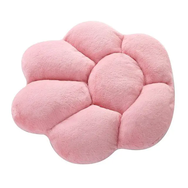 Alt view image 6 of 7 - Cat Paw Cushion Kawaii Chair Cushions 27.5 x 23.6 inch Cute Stuff Seat Pad Comfy Lazy Sofa Office Floor Pillow for Gaming Chairs Room Decor Pink