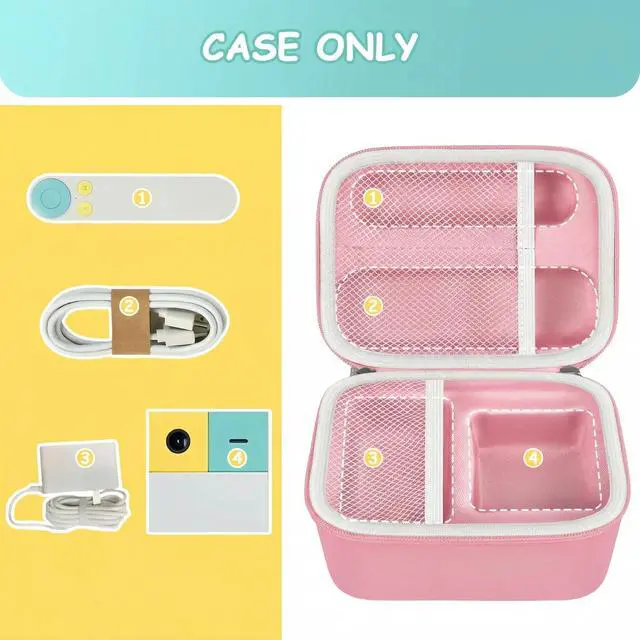 Alt view image 2 of 7 - Case Compatible with Nex Playground Active Play System, Video Game Console Storage Holder Bag with Custom Slots for Device, HDMI Power Cord, Remote Control and Accessories-Pink(Box Only)