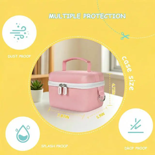Alt view image 5 of 7 - Case Compatible with Nex Playground Active Play System, Video Game Console Storage Holder Bag with Custom Slots for Device, HDMI Power Cord, Remote Control and Accessories-Pink(Box Only)