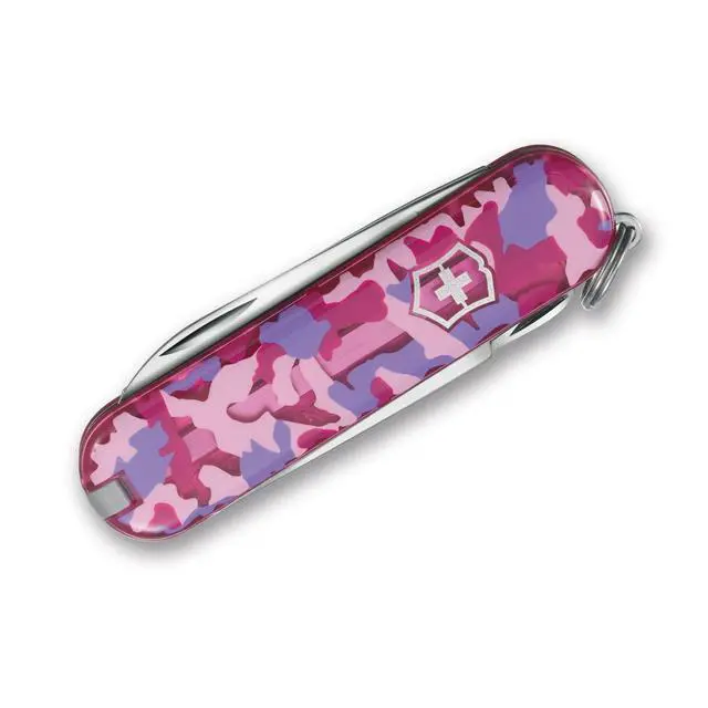 Alt view image 2 of 4 - Classic SD Swiss Army Knife, 7 Functions, Pink Camouflage