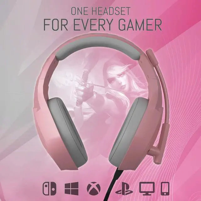 Alt view image 3 of 7 - Gaming Headset (Pink) for PC and Gaming Consoles PS5, PS4, Xbox Series X | S, Xbox ONE, Nintendo Switch & Google Stadia Stereo Sound with Noise Cancelling mic - Hornet RXH-20 Nakuru Edition