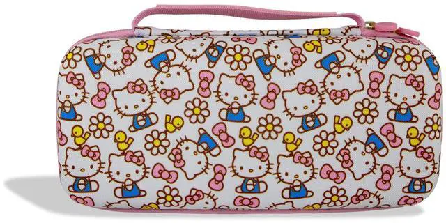 Main image of x Sanrio Carrying Case for Nintendo Switch 2, Switch 1, Lite, OLED, Protective Travel Case with Game Cartridge Storage | Hello Kitty Pink Bows