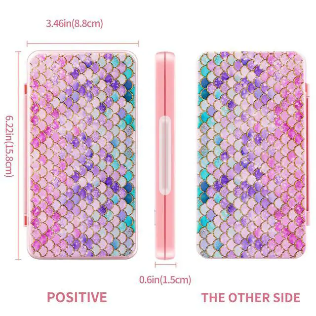 Alt view image 2 of 7 - Cute Switch Case Holder Compatible with Nintendo Switch&Switch OLED, Pink Storage for 24 Game Cartridges and 24 Micro SD Cards