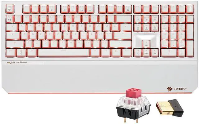 Main image of X5 Wireless Mechanical Keyboard, Dual-Mode 2.4G/USB-C Ergonomic Full Size 108 Keys Keyboard, Kailh Box 3.0 Linear Switch, N-Key Rollover, Backlit Gaming Keyboards with Wrist Rest (Pink)